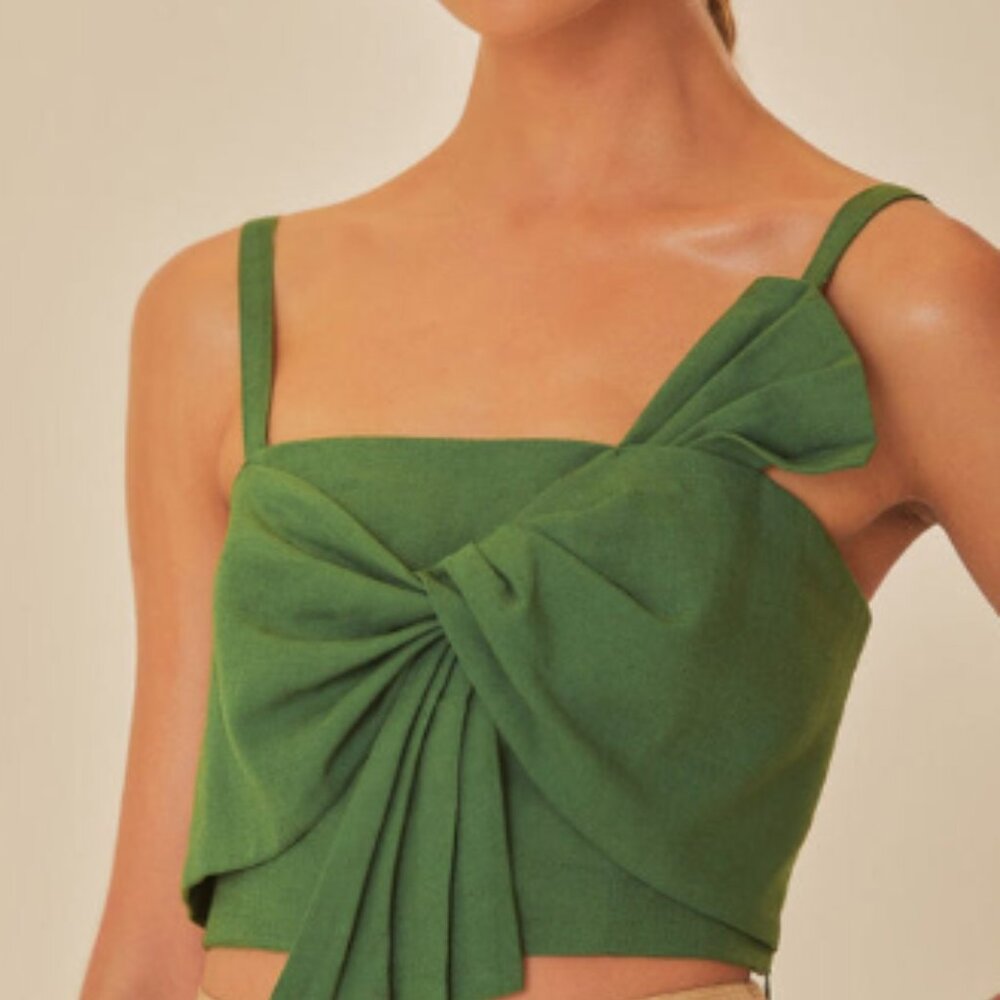 Farm Rio Green Front Bow Top